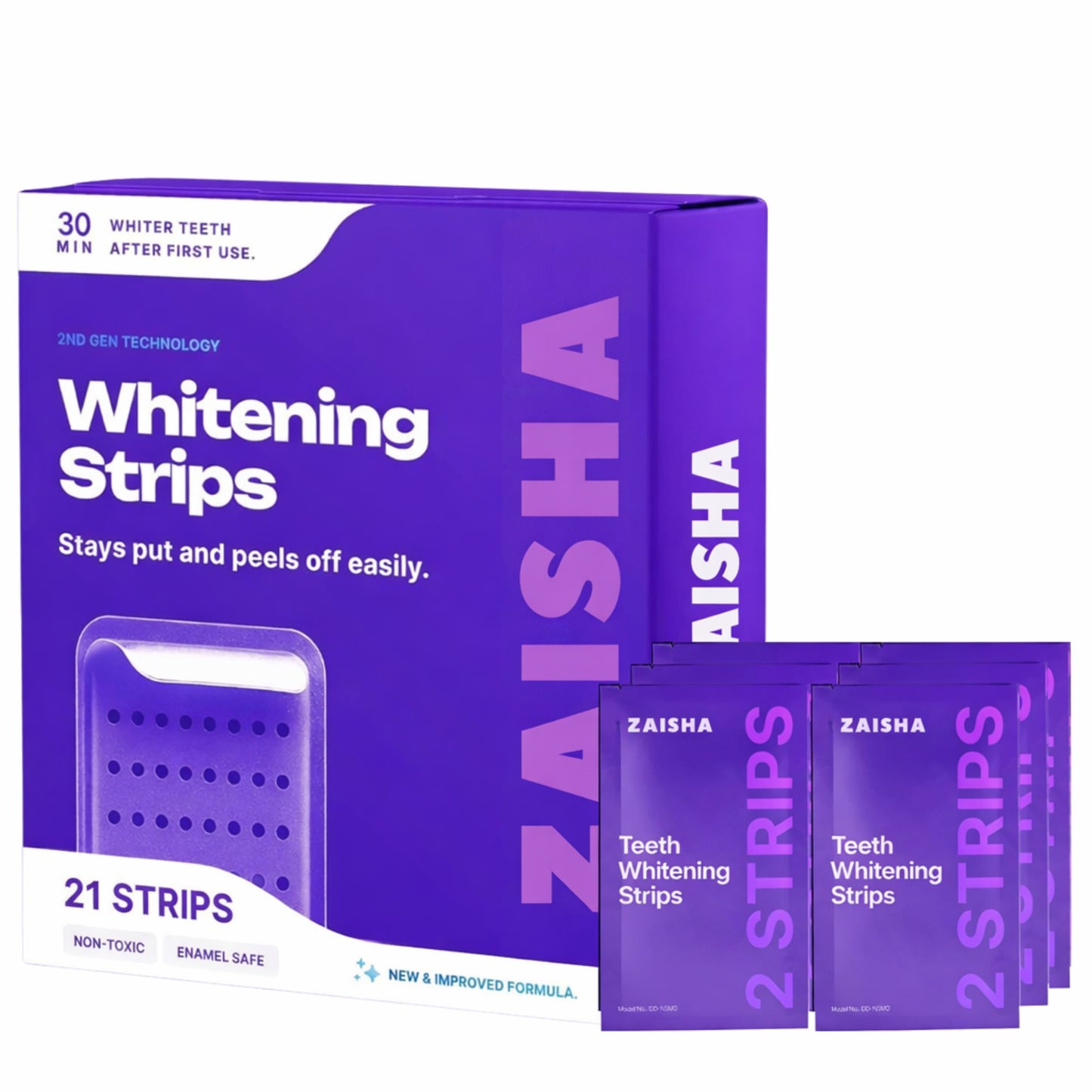 ZAISHA™ Purple Teeth Whitening Strips